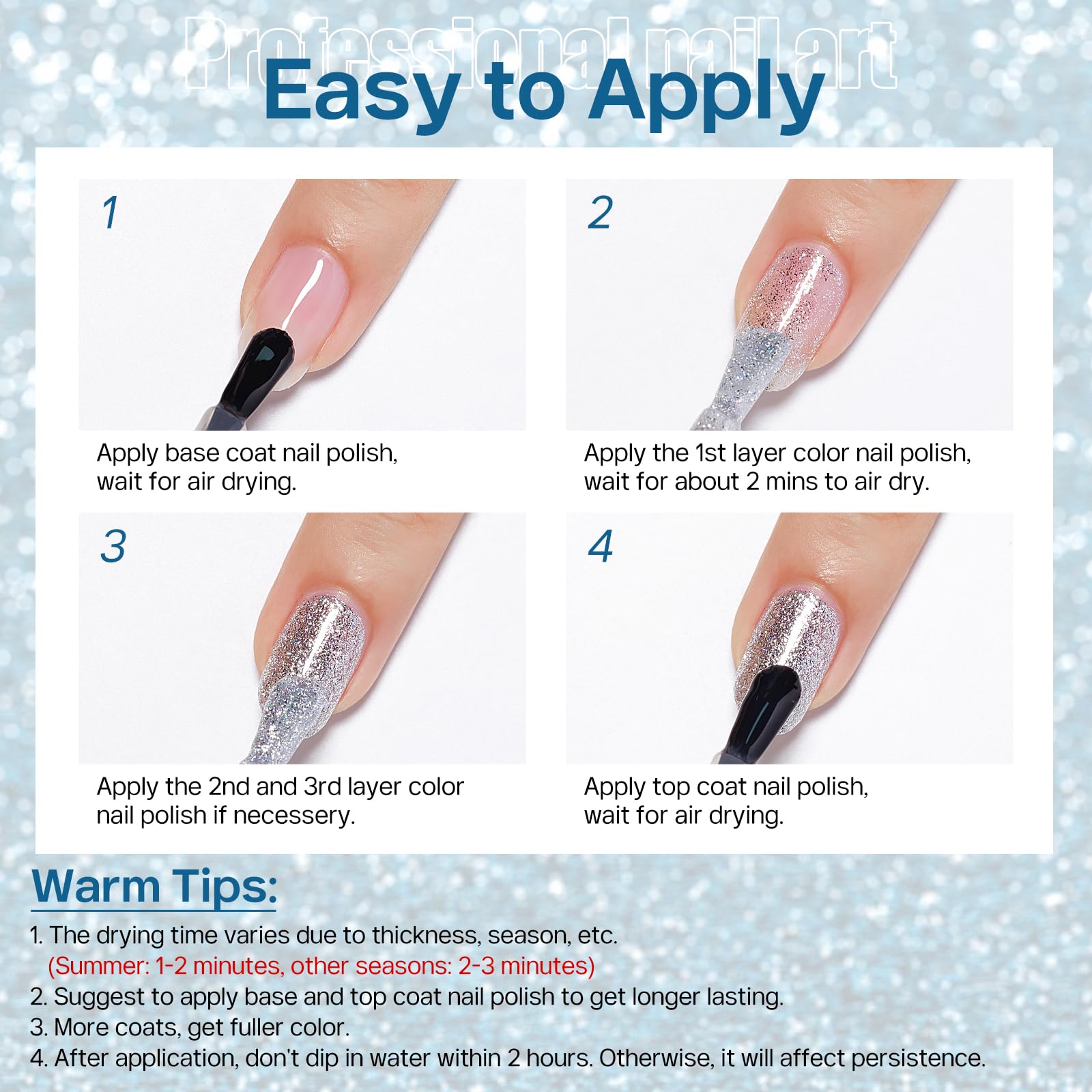 MIZHSE being applied to a nail to show easy at-home use