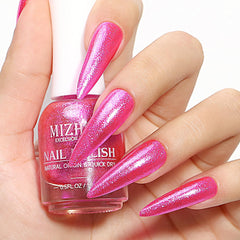 MIZHSE being applied on a hand model for fast-dry, salon-quality nails