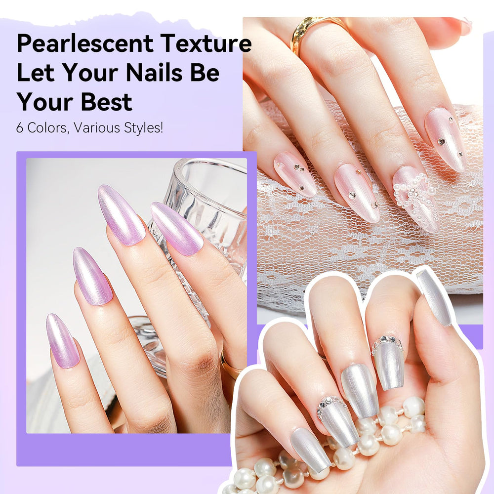 MIZHSE hand model finish showcasing pearly shine and long wear