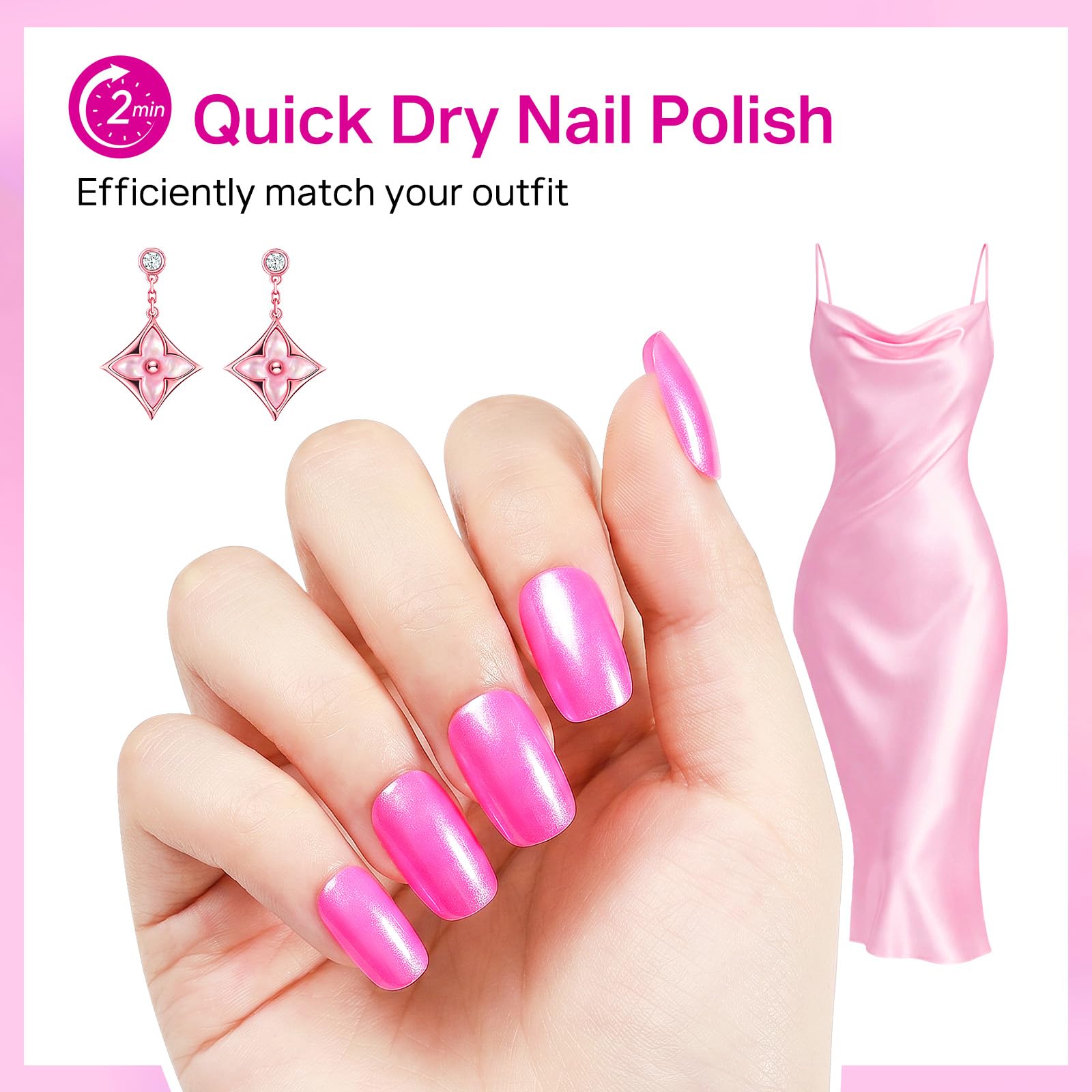 MIZHSE painted nails in use demonstrating bright color and salon shine