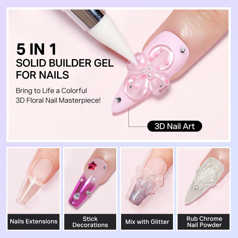 MIZHSE open jar showing smooth solid gel texture for finger shaping