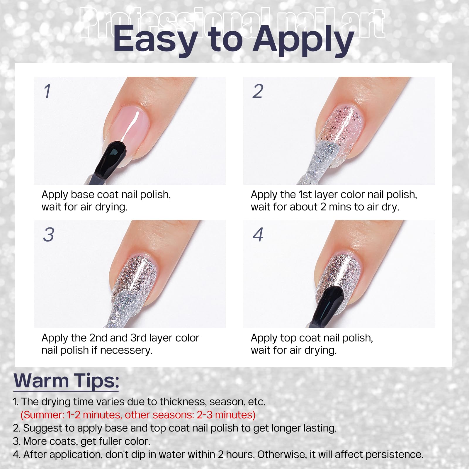 MIZHSE manicure on table with tools showing salon-quality results at home