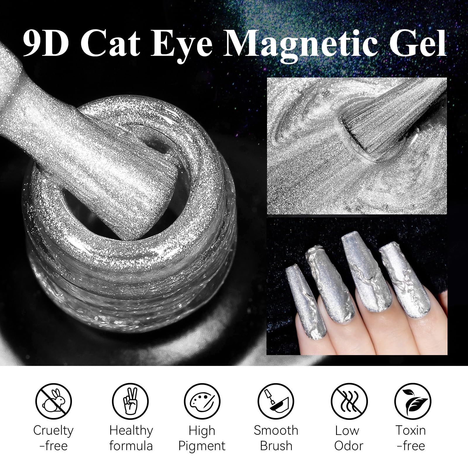 MIZHSE magnet stick close-up creating precise cat-eye for controlled design