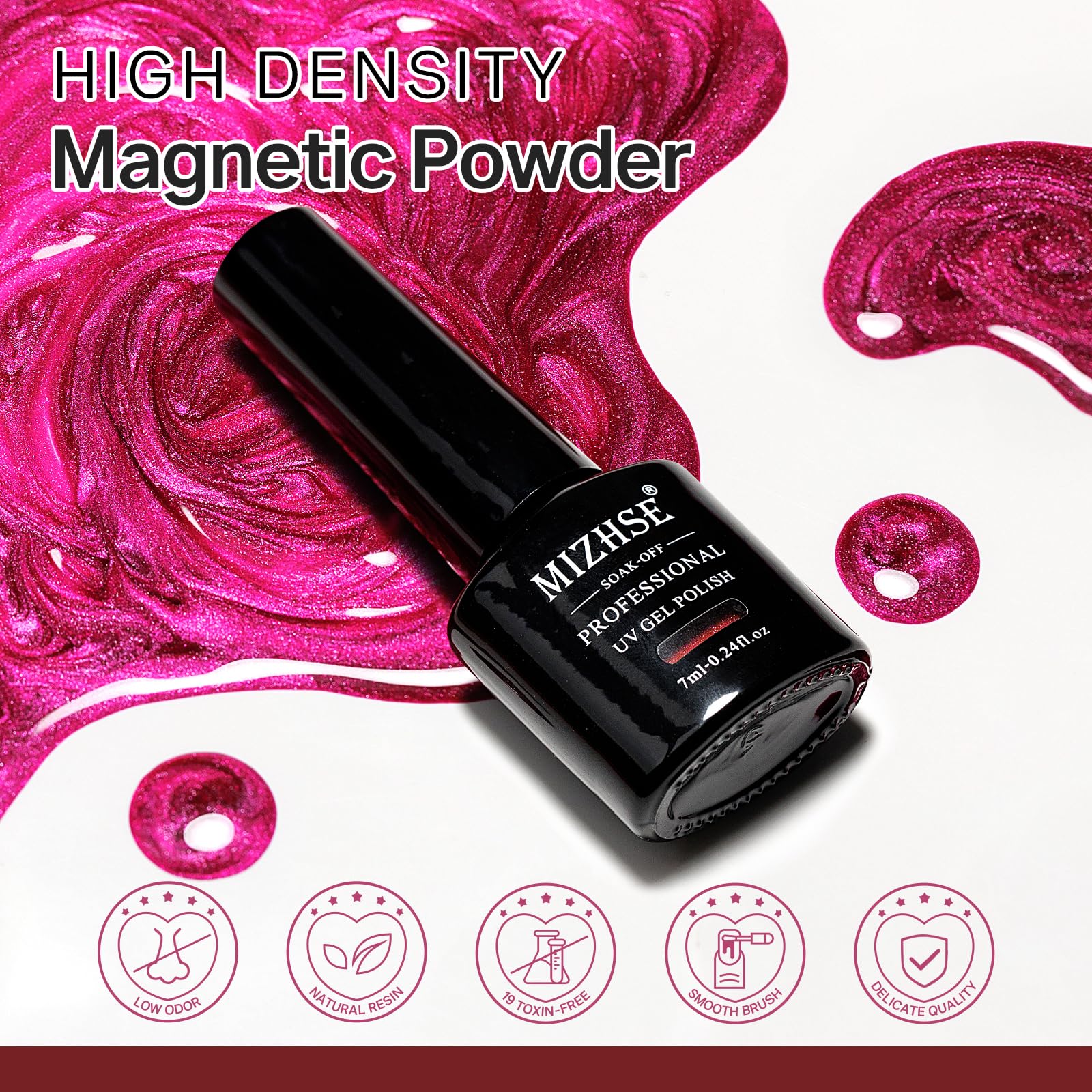 MIZHSE double-ended magnet stick detail demonstrating tool for precise cat-eye effect