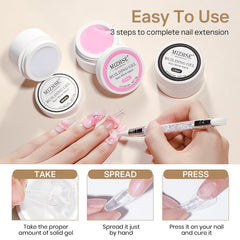 MIZHSE 36 nail forms and mini file displayed for quick extension setups