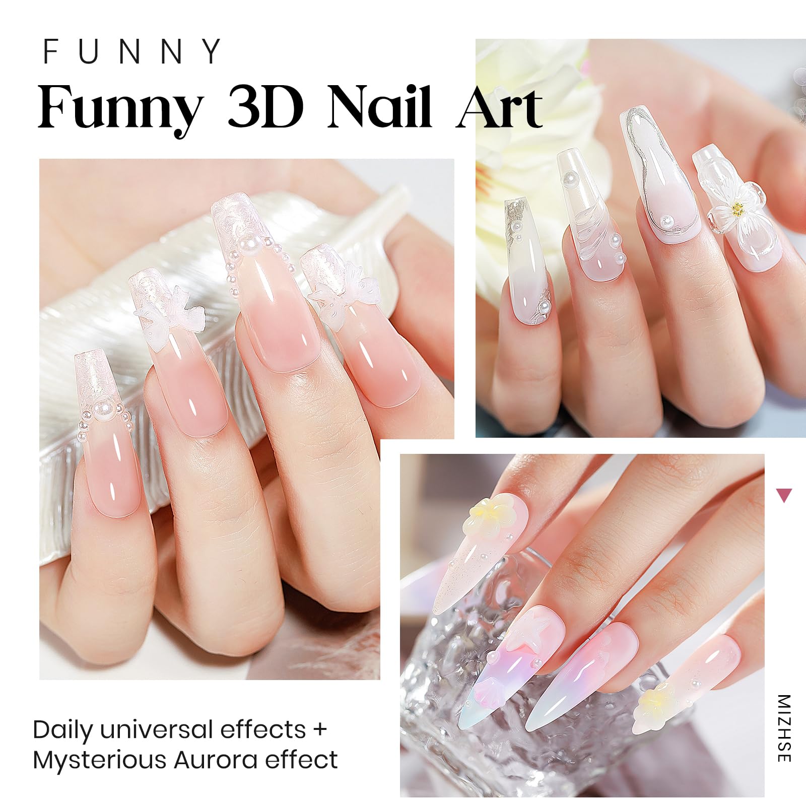 MIZHSE 36 nail forms array for consistent extension bases and easy application