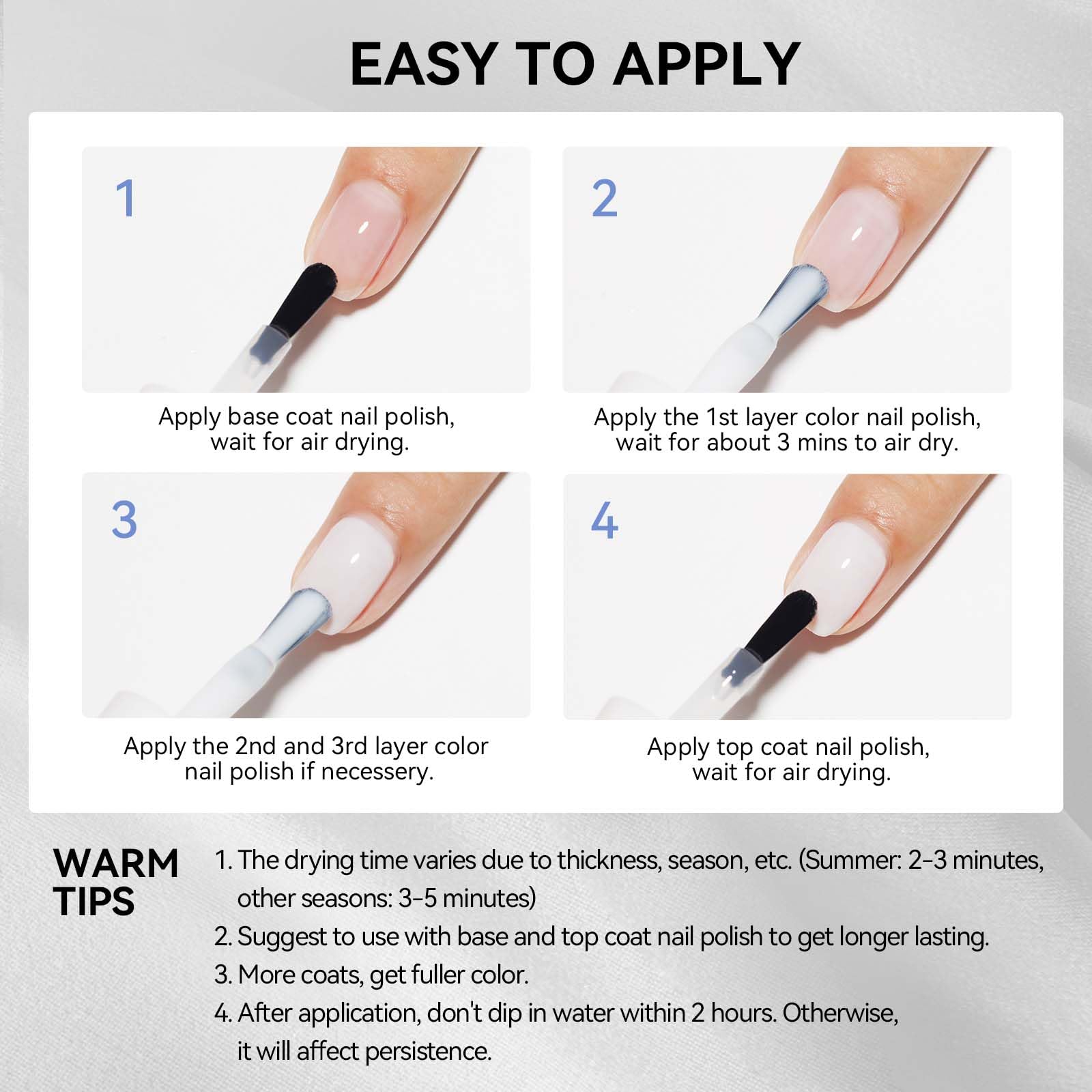 MIZHSE nails topped with gloss showing long-lasting shine and sealed edges