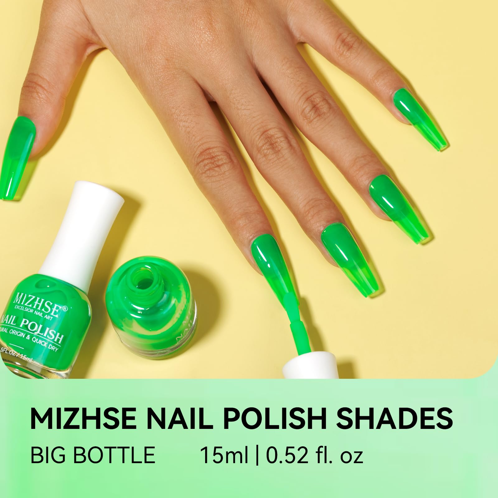 MIZHSE close-up cap and label highlighting product size and details