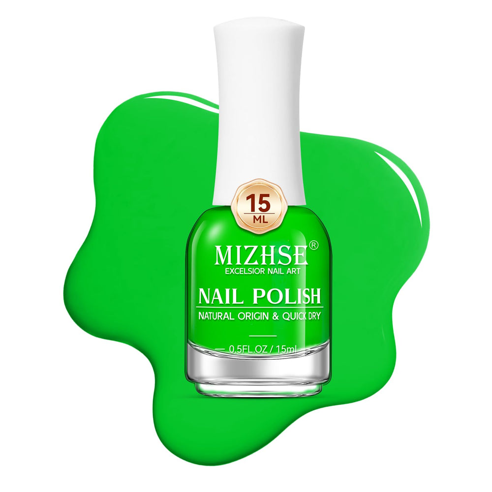 MIZHSE neon green used as nail-art accent showing creative possibilities