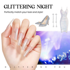 MIZHSE applied on nails in lifestyle scene demonstrating salon shine