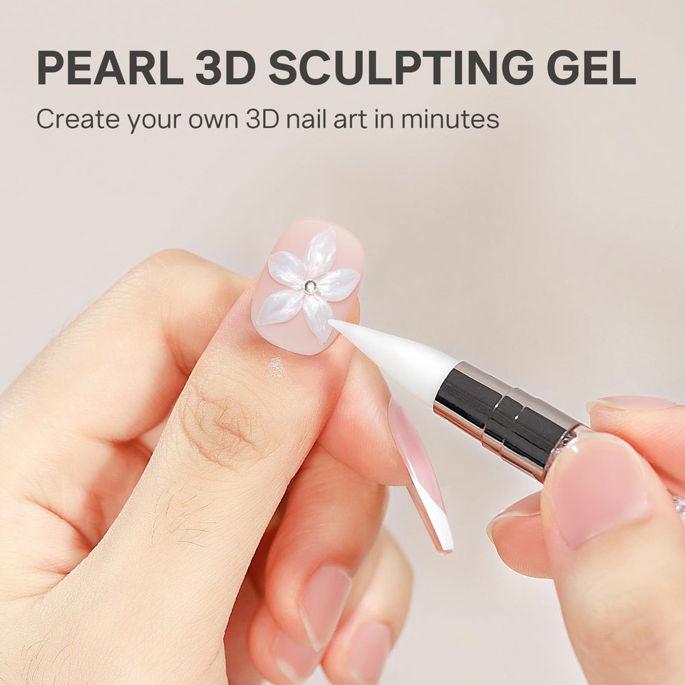MIZHSE close-up texture of solid pearl gel illustrating easy sculpting