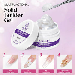 MIZHSE pearl white gel texture closeup ideal for sculpted highlights