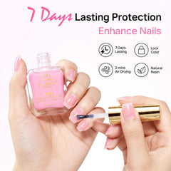 MIZHSE sheer pink swatch on fingertip for natural concealing benefit