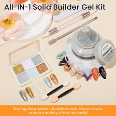 MIZHSE gel jar beside a hand for size and scale reference