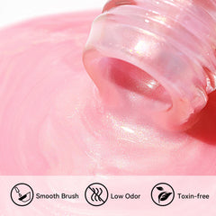 MIZHSE swatch on nail wheel showing pearlescent layers for color choices
