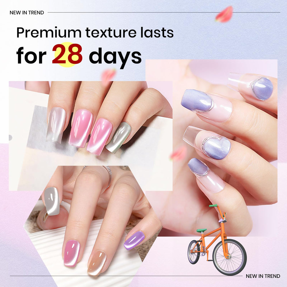 MIZHSE gel texture and shimmer detail emphasizing fine magnetic particles and shine