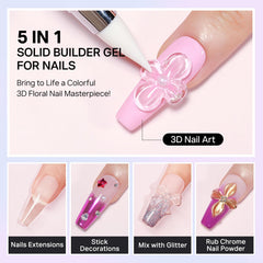 MIZHSE white solid gel close-up for precise 3D sculpting details