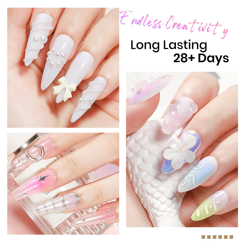 MIZHSE white gel sculpted into a clean French tip for crisp edge benefit