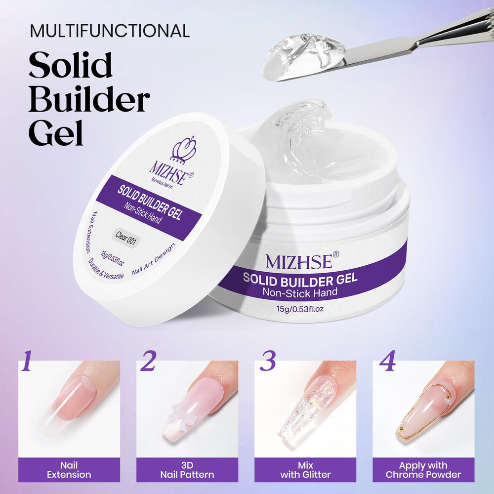MIZHSE white gel texture detail demonstrating opaque coverage for 3D designs