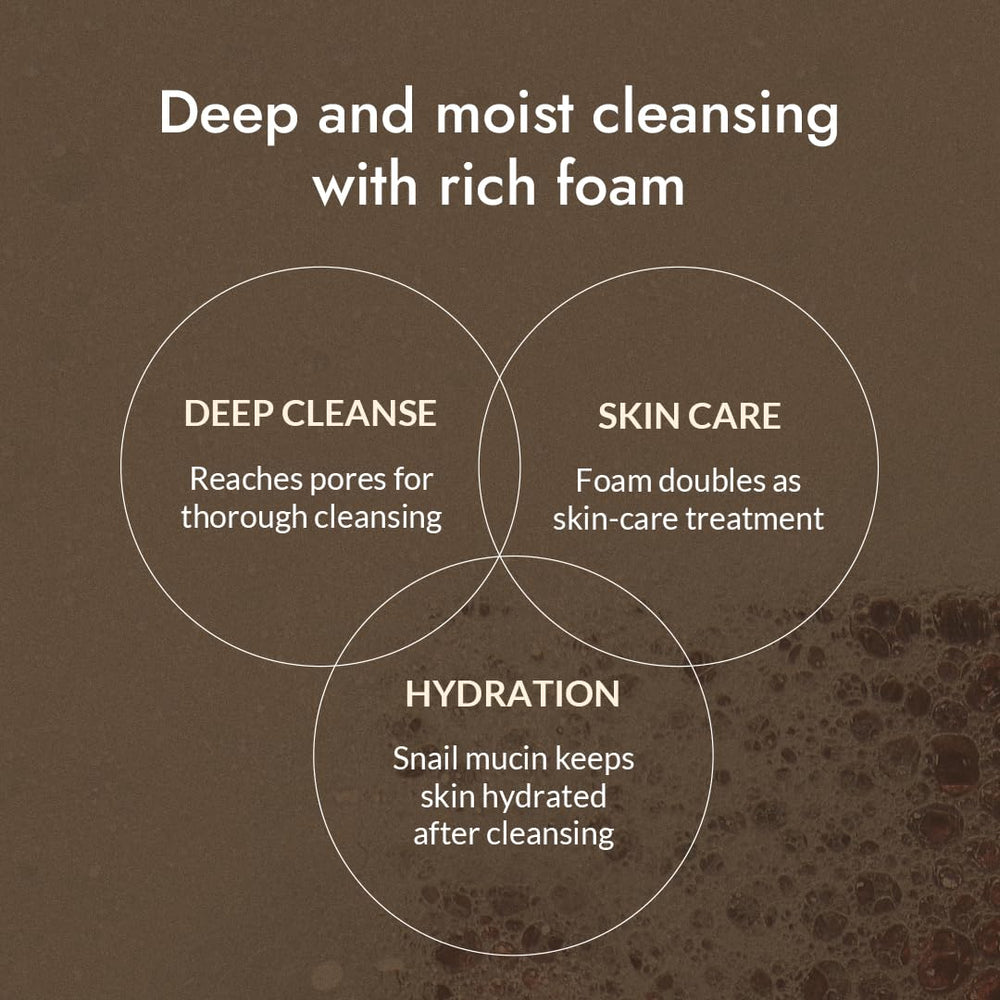 MIZON cleanser lather on palm illustrating easy foaming benefit