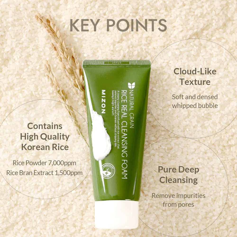 MIZON creamy foam texture close-up demonstrating plush lather benefit
