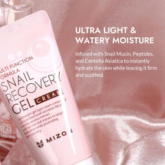 MIZON gel texture close-up showing lightweight absorbent finish