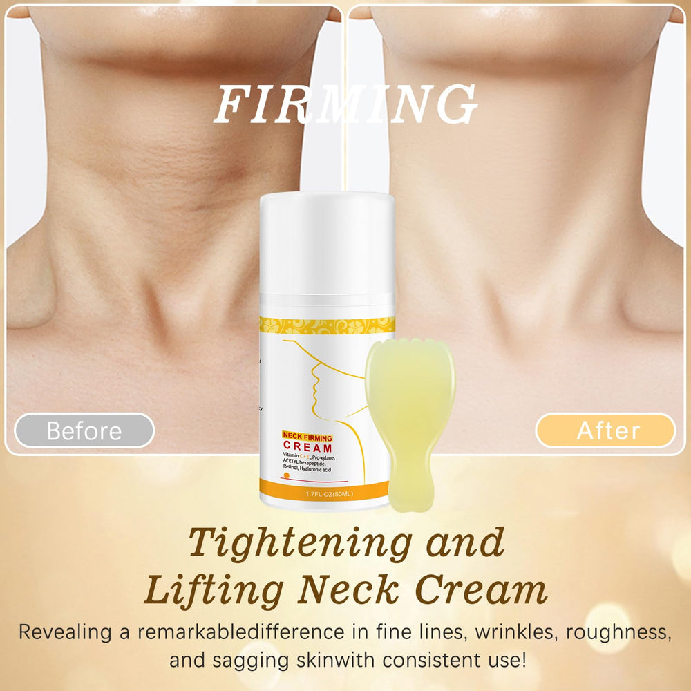MKAZP applying cream on neck demonstrating lifting benefit