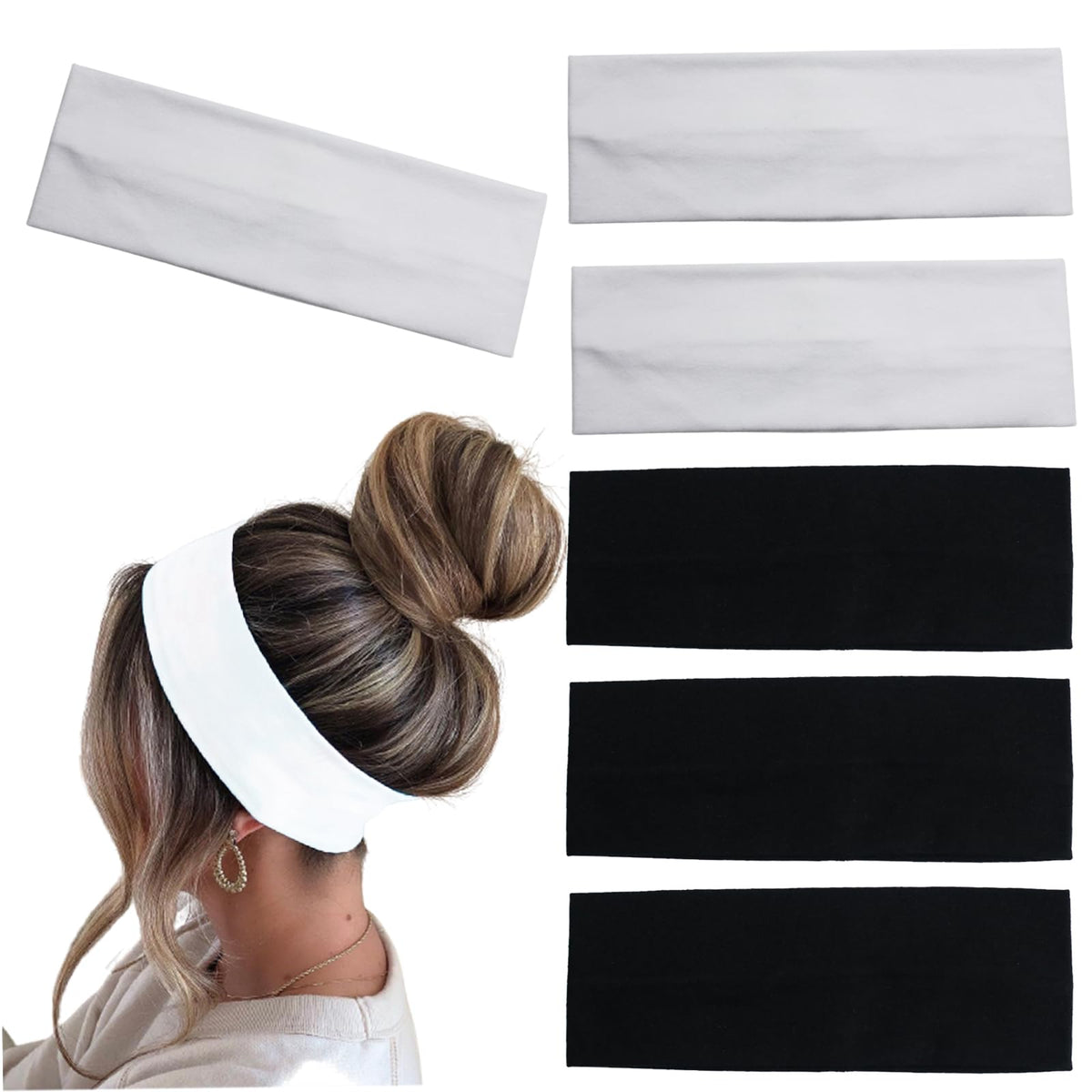 MLMOMVME front view of six headbands shows convenient set and everyday use benefit