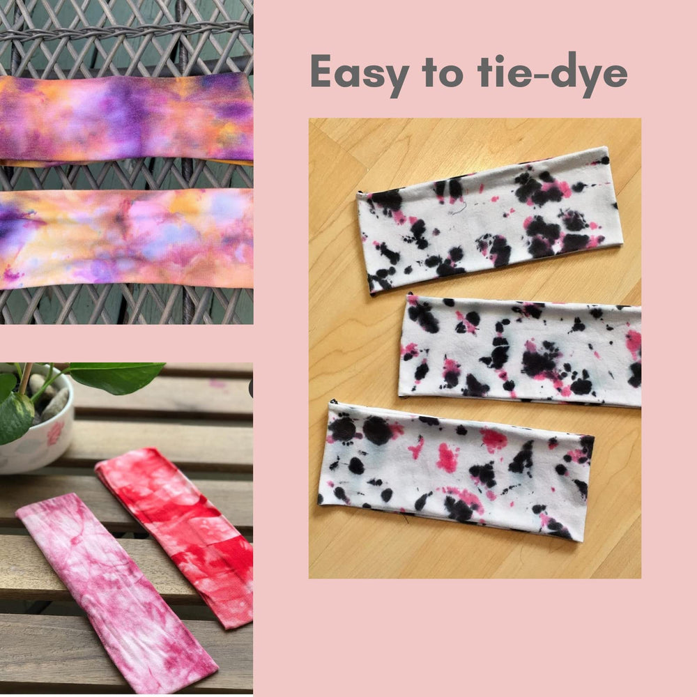MLMOMVME headband stretched beside a ruler showing fit range