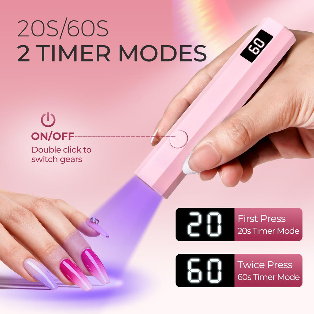 mlogiroa stand holding hands relaxed during hands-free nail curing