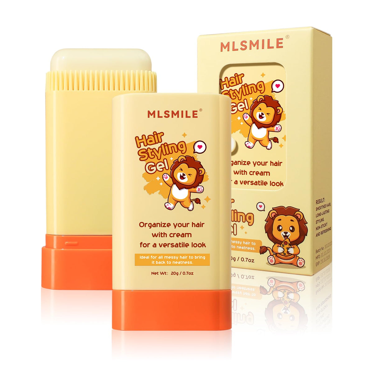 MLSMILE front packaging showing compact styling stick and benefits