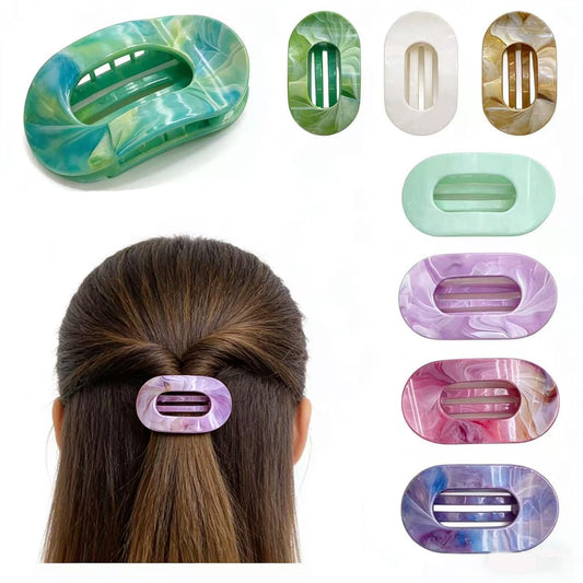 Mobacfy front pack view showing eight flat hair clips and compact styling benefit