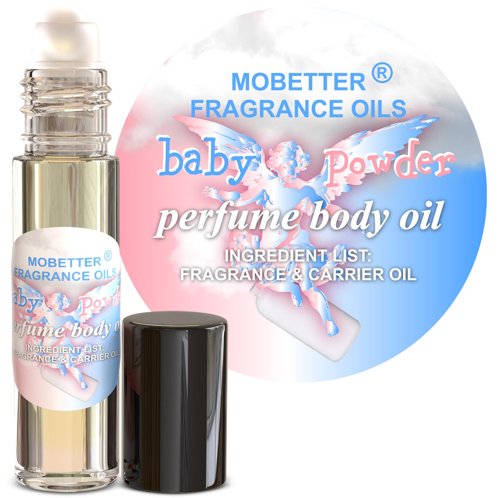 MOBETTER FRAGRANCE OILS roll-on front view showing label and compact size for convenience