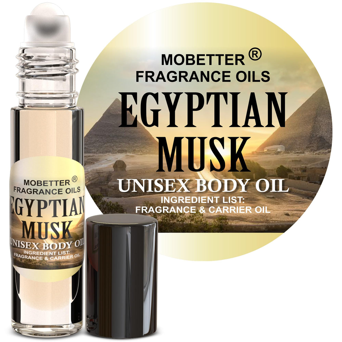 MOBETTER FRAGRANCE OILS front bottle view showing roll-on and branding and convenient size