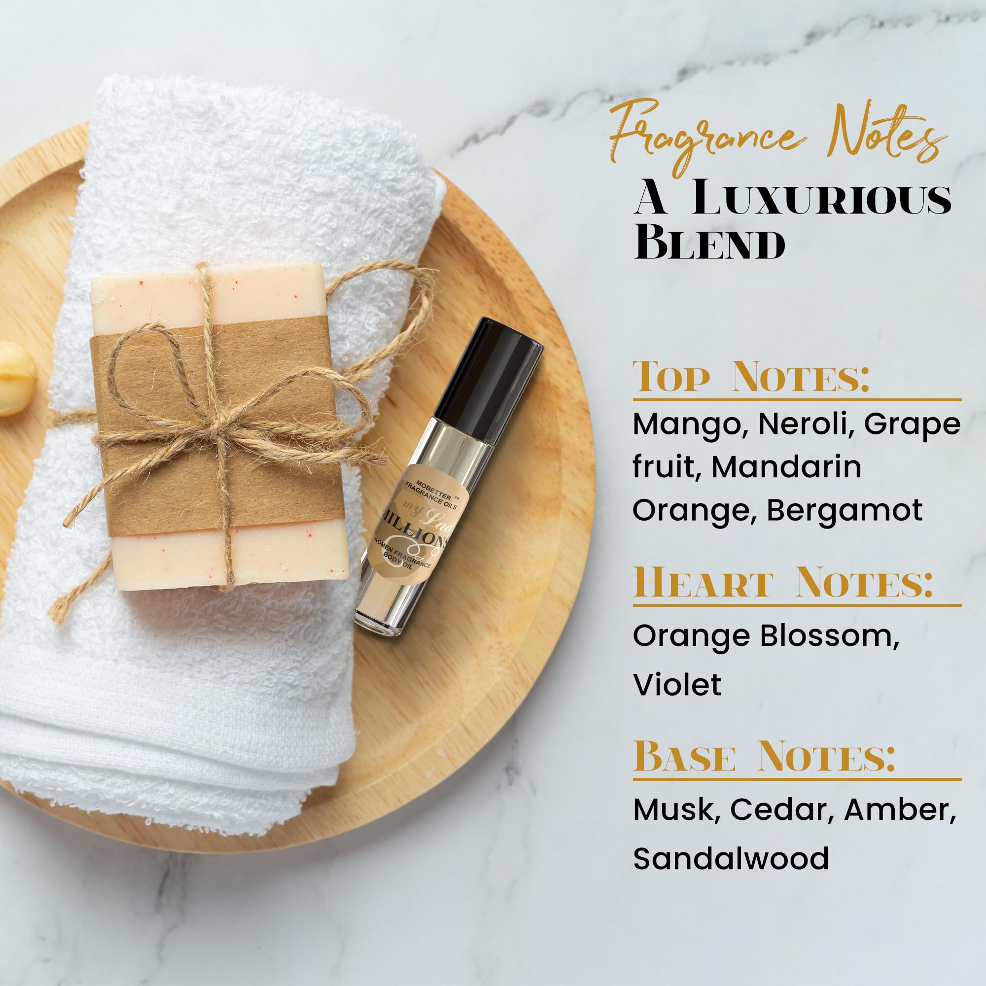 MOBETTER FRAGRANCE OILS bottle held in hand to show size and travel-friendly convenience