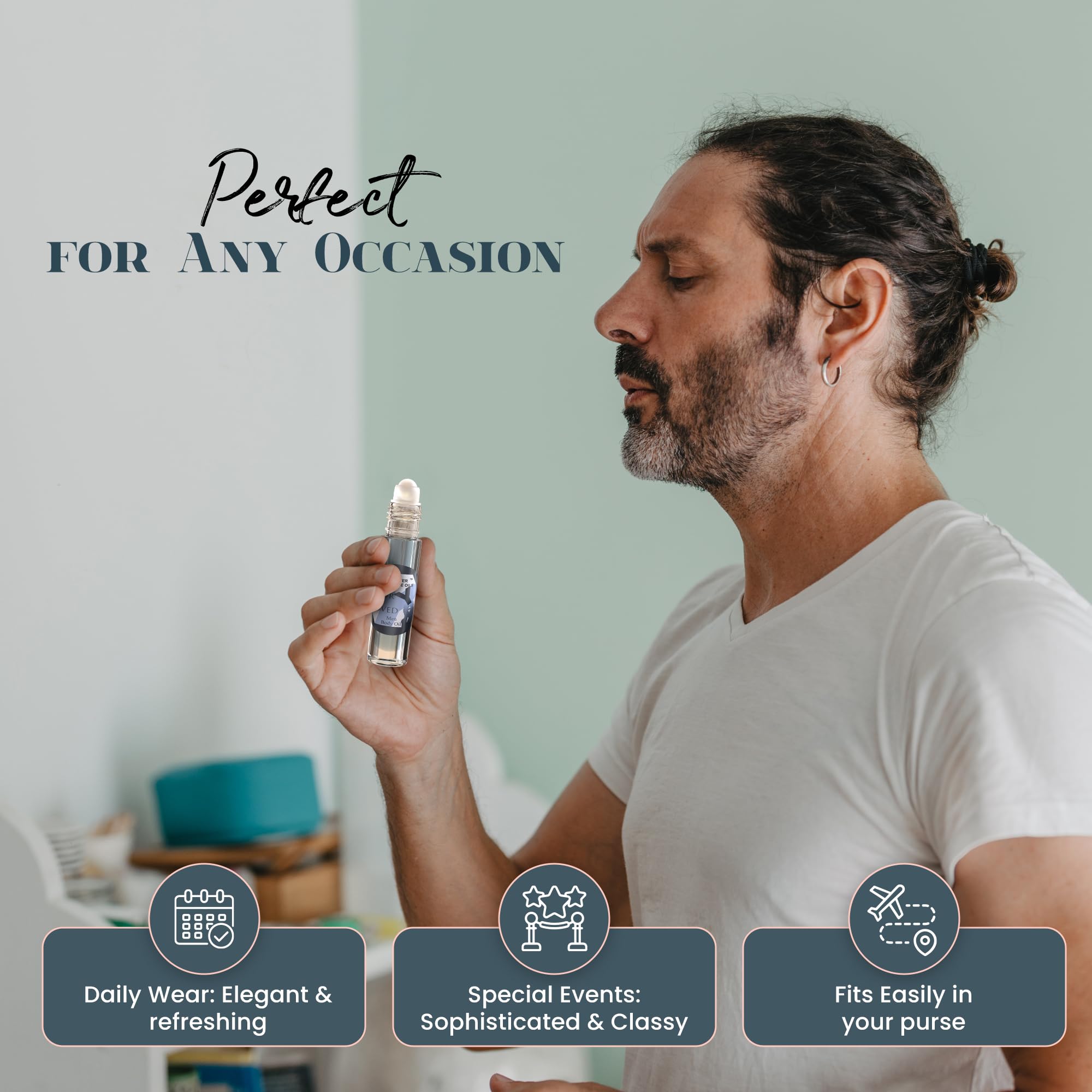 MOBETTER FRAGRANCE OILS application on wrist demonstrating targeted scent