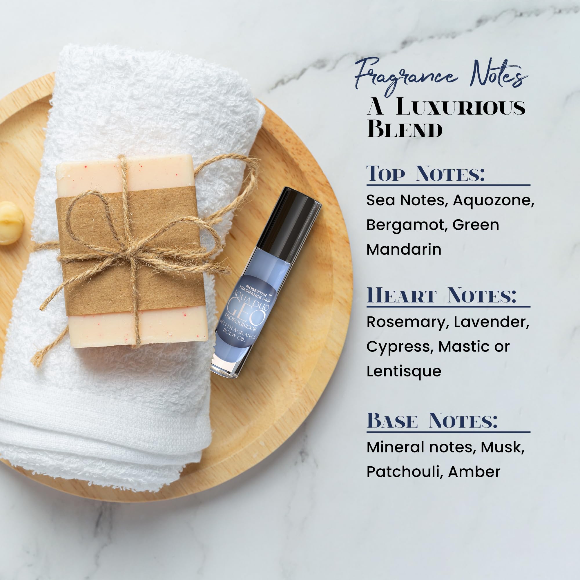 MOBETTER FRAGRANCE OILS small drop of oil on skin showing smooth texture and absorption benefit