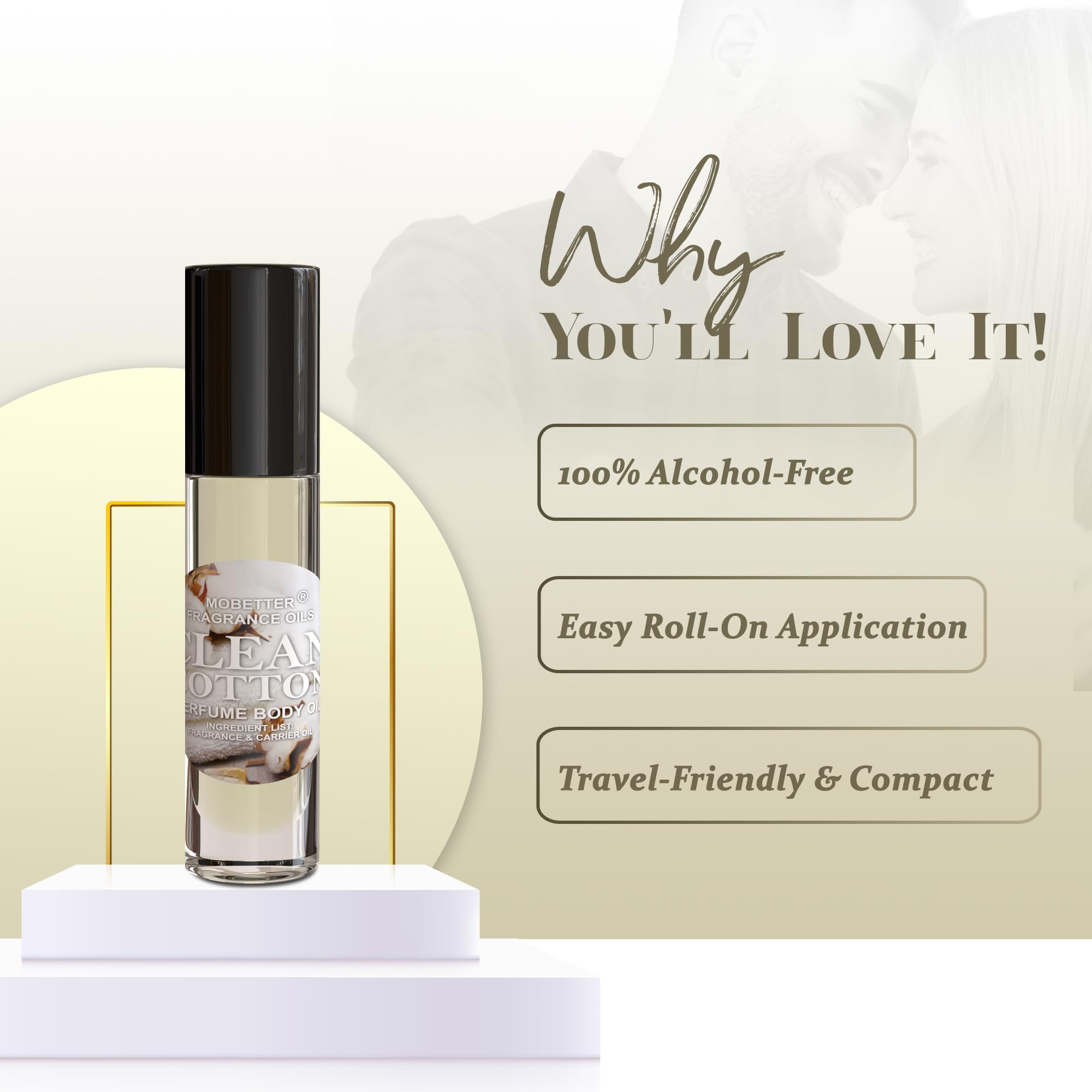 MOBETTER FRAGRANCE OILS size comparison with credit card showing travel-ready compact dimensions