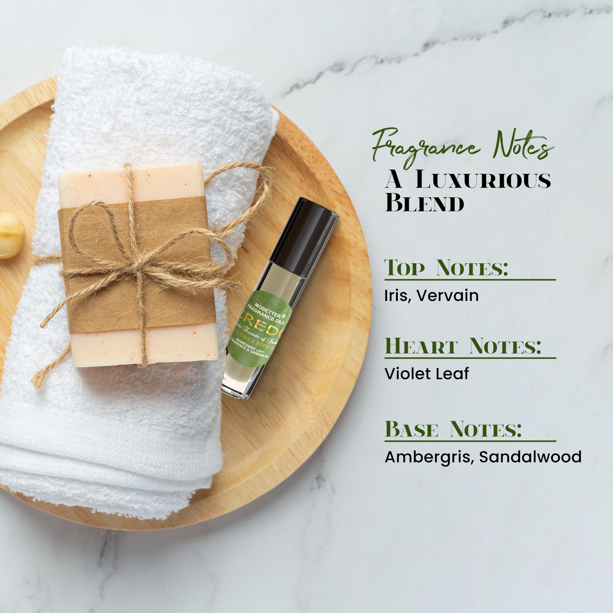 MOBETTER FRAGRANCE OILS held in hand to show size and easy pocket portability benefit