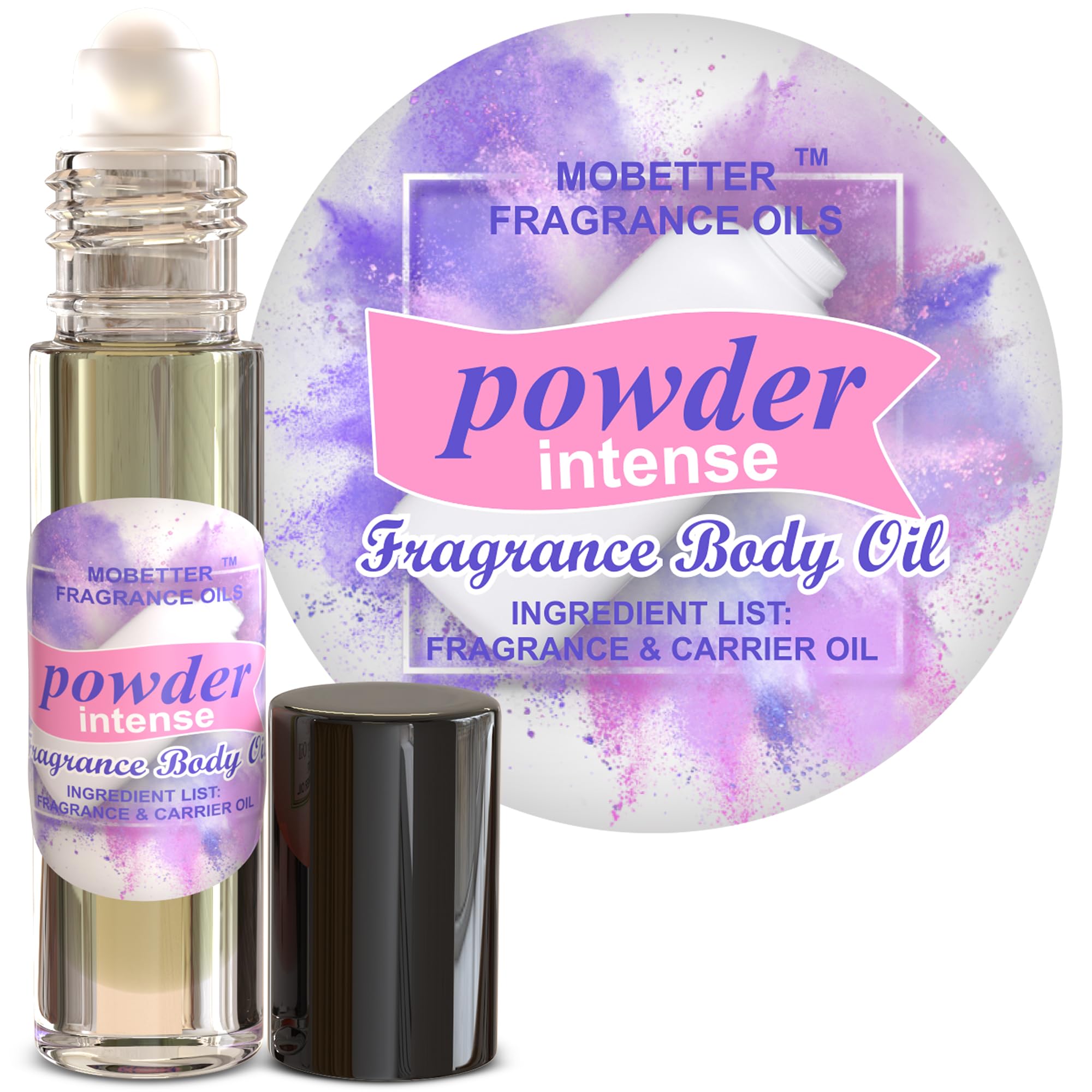 MOBETTER FRAGRANCE OILS front packaging showing compact roll-on and branding for convenience