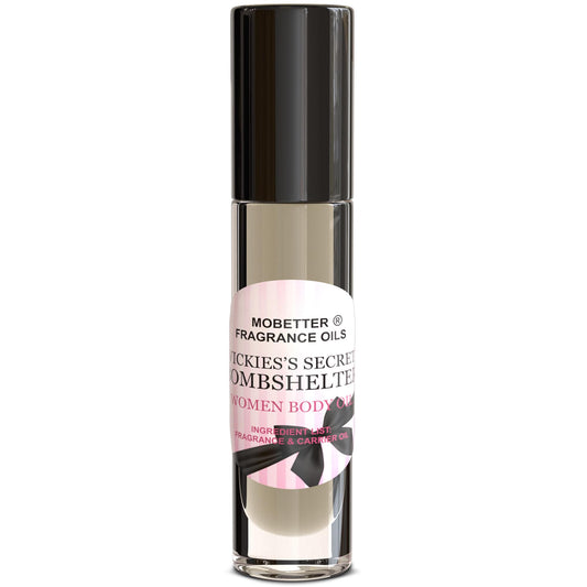 MOBETTER FRAGRANCE OILS front packaging shows compact travel roll-on, convenient carry