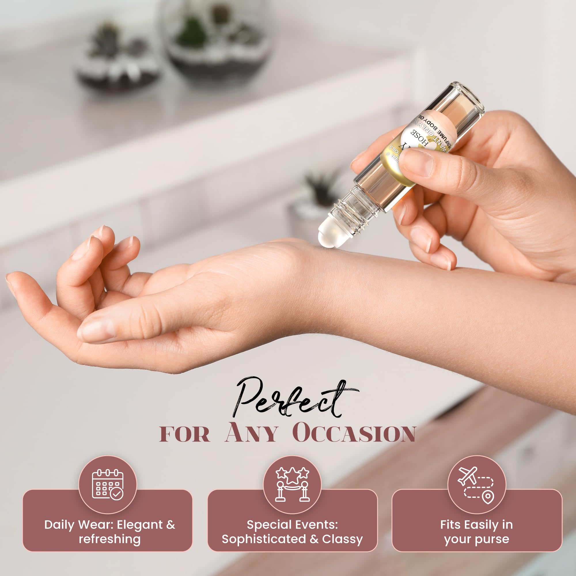 MOBETTER FRAGRANCE OILS on vanity lifestyle shot conveying daily routine benefit