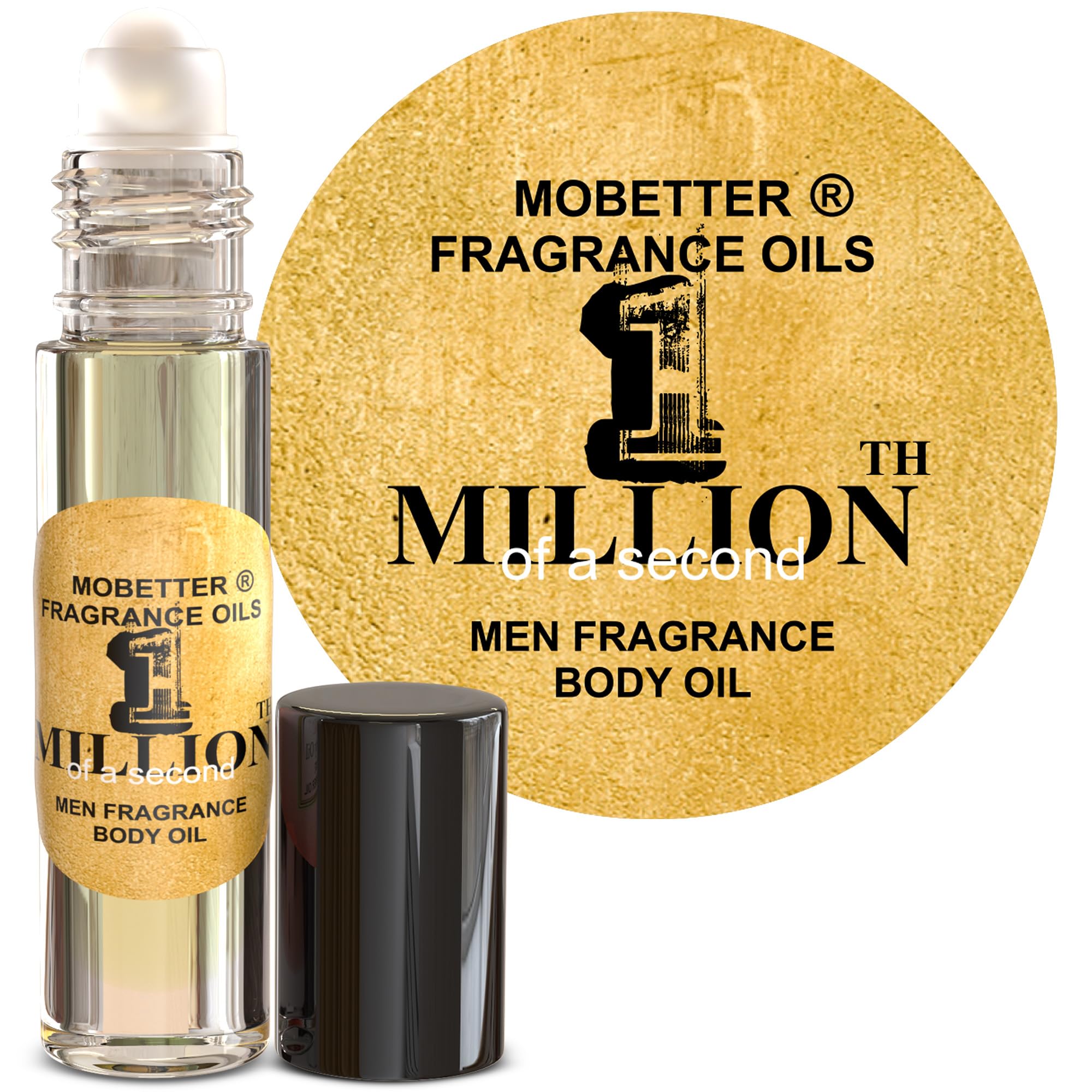 MOBETTER FRAGRANCE OILS roll-on front view showing compact travel bottle and clear labeling, convenient