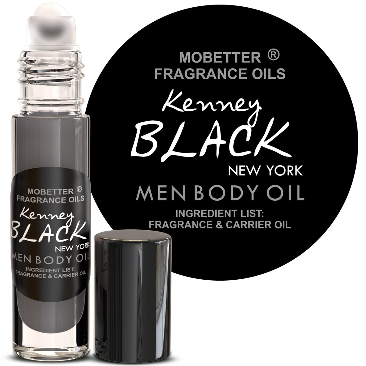 MOBETTER FRAGRANCE OILS front glass bottle showing compact travel benefit