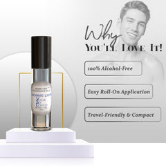 MOBETTER FRAGRANCE OILS in hand to show size and easy pocket portability benefit