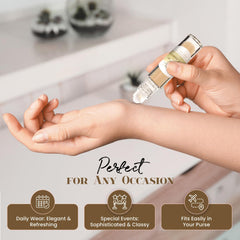 MOBETTER lifestyle scene on dresser suggesting evening-ready amber scent