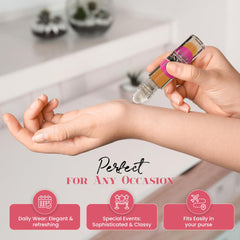 MOBETTER FRAGRANCE OILS small oil drop on skin showing smooth texture benefit