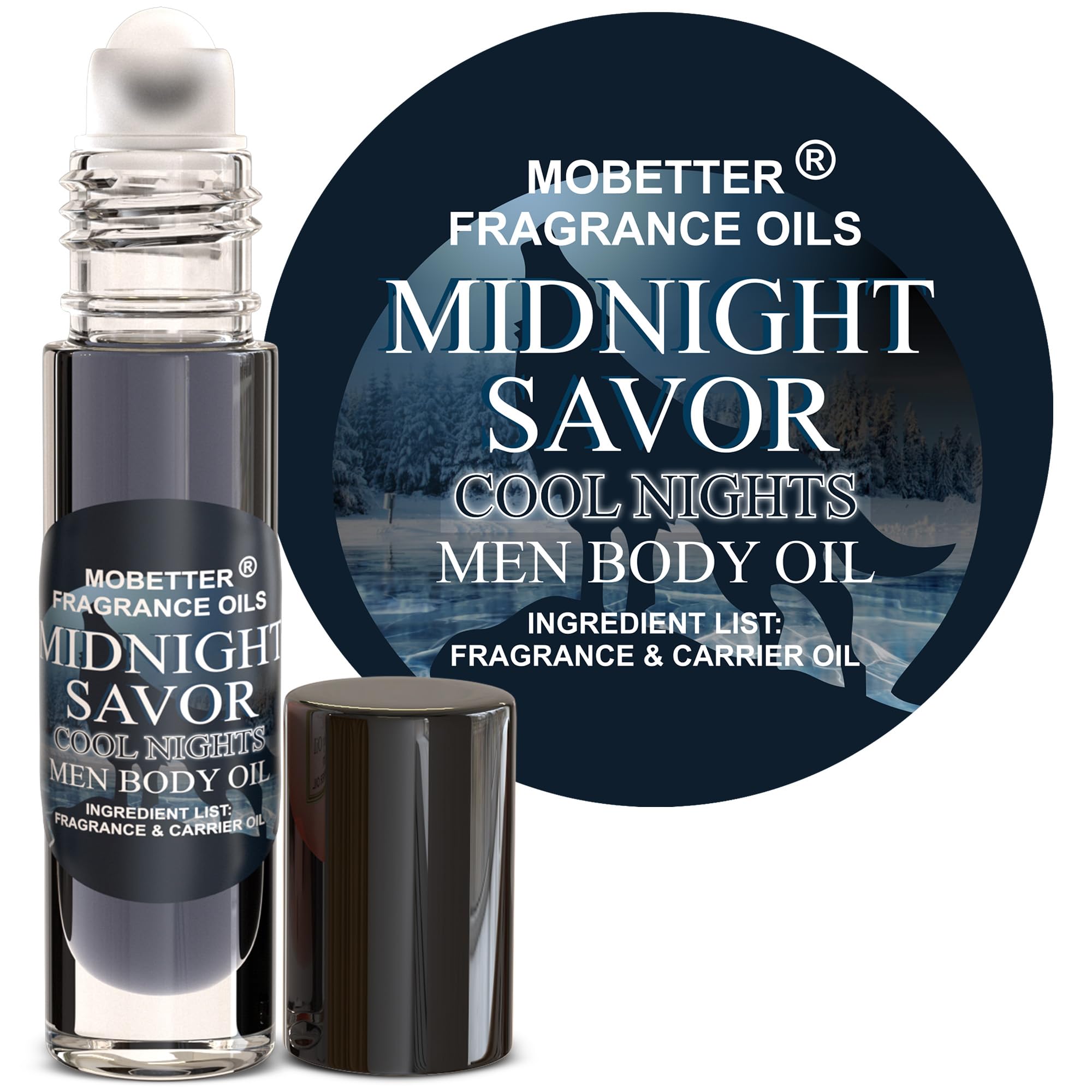 MOBETTER FRAGRANCE OILS front bottle view showing sleek travel roll-on benefit convenience