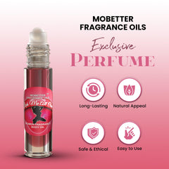 MOBETTER oil droplet texture on skin showing rich, non-drying finish for lasting scent