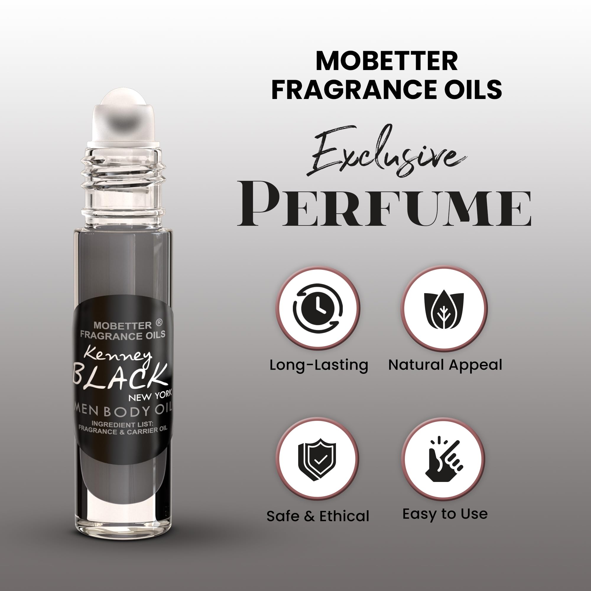 MOBETTER FRAGRANCE OILS oil texture on skin demonstrating smooth absorption
